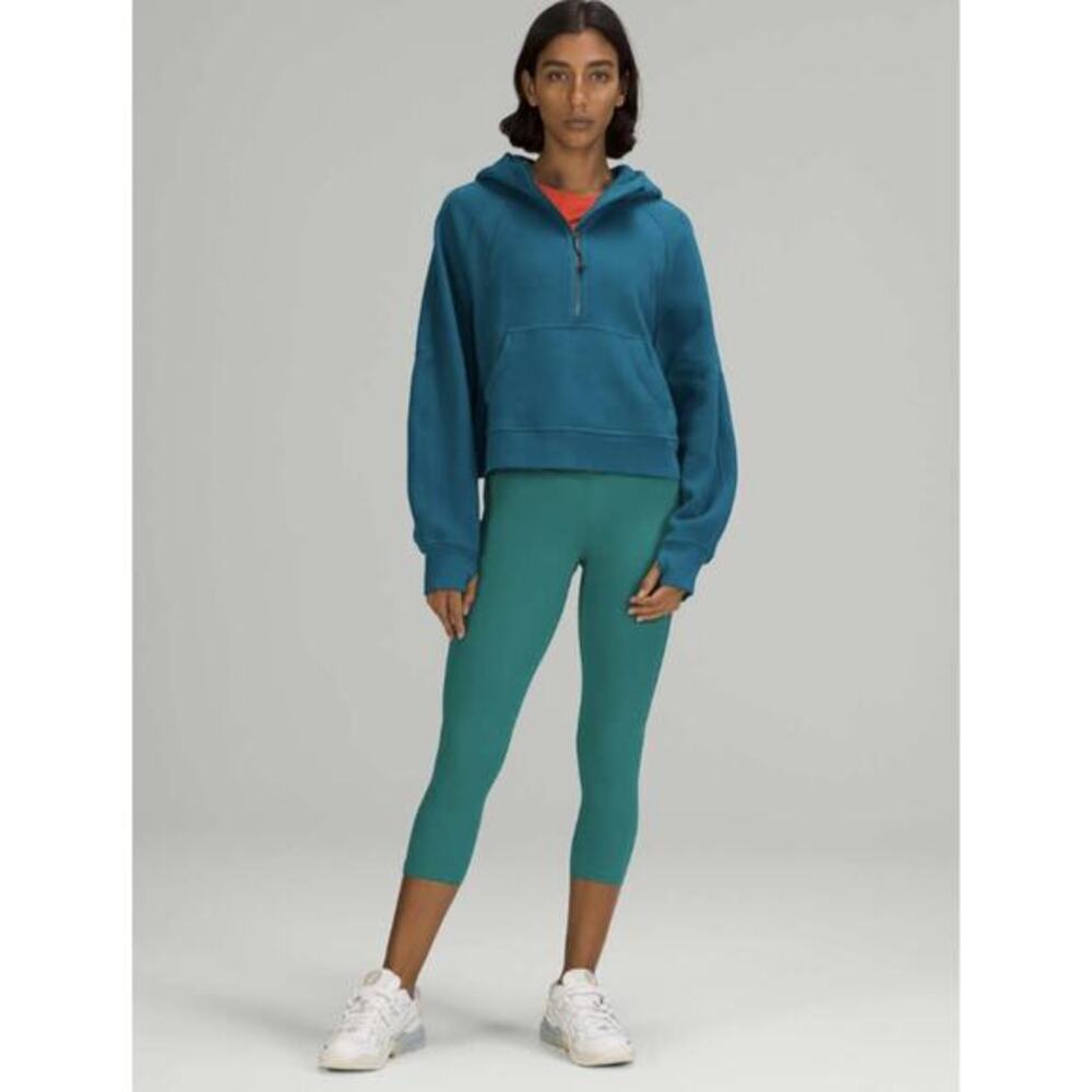 lululemon capri blue scuba cropped half zip XS/S - Picture 3 of 4